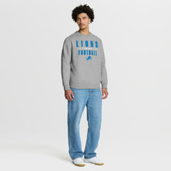 Detroit Lions Powerful Throw Legacy Pullover Sweatshirt Heather Gray - Fanatics