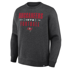 Tampa Bay Buccaneers Powerful Throw Legacy Pullover Sweatshirt Heather Pewter - Fanatics