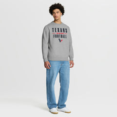 Houston Texans Powerful Throw Legacy Pullover Sweatshirt Heather Gray - Fanatics