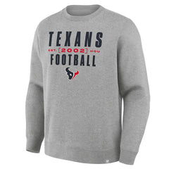 Houston Texans Powerful Throw Legacy Pullover Sweatshirt Heather Gray - Fanatics