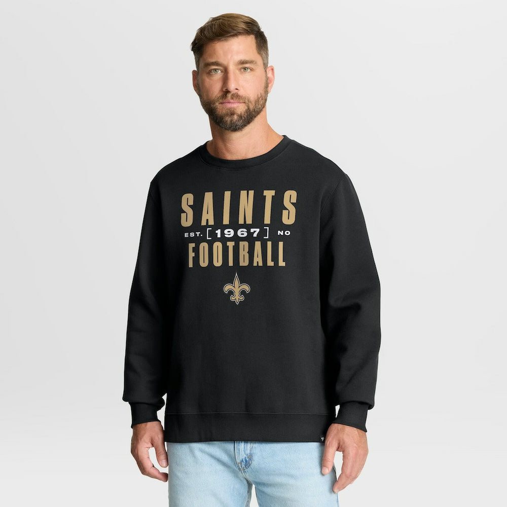 New Orleans Saints Powerful Throw Legacy Pullover Sweatshirt Black - Fanatics