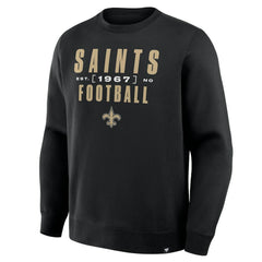 New Orleans Saints Powerful Throw Legacy Pullover Sweatshirt Black - Fanatics