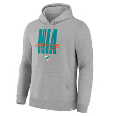 Miami Dolphins Right Tackle Legacy Pullover Hoodie - Heather Gray - Fanatics