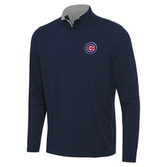 Chicago Cubs Antigua Content Quarter-Zip Top Lifestyle