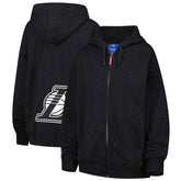 NBA - Los Angeles Lakers Terez Women's Oversized Allover Gemstone Full-Zip Hoodie - Black