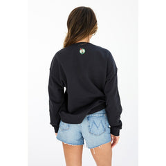 NBA - Boston Celtics Terez Women's Gemstone Logo Pullover Sweatshirt - Black