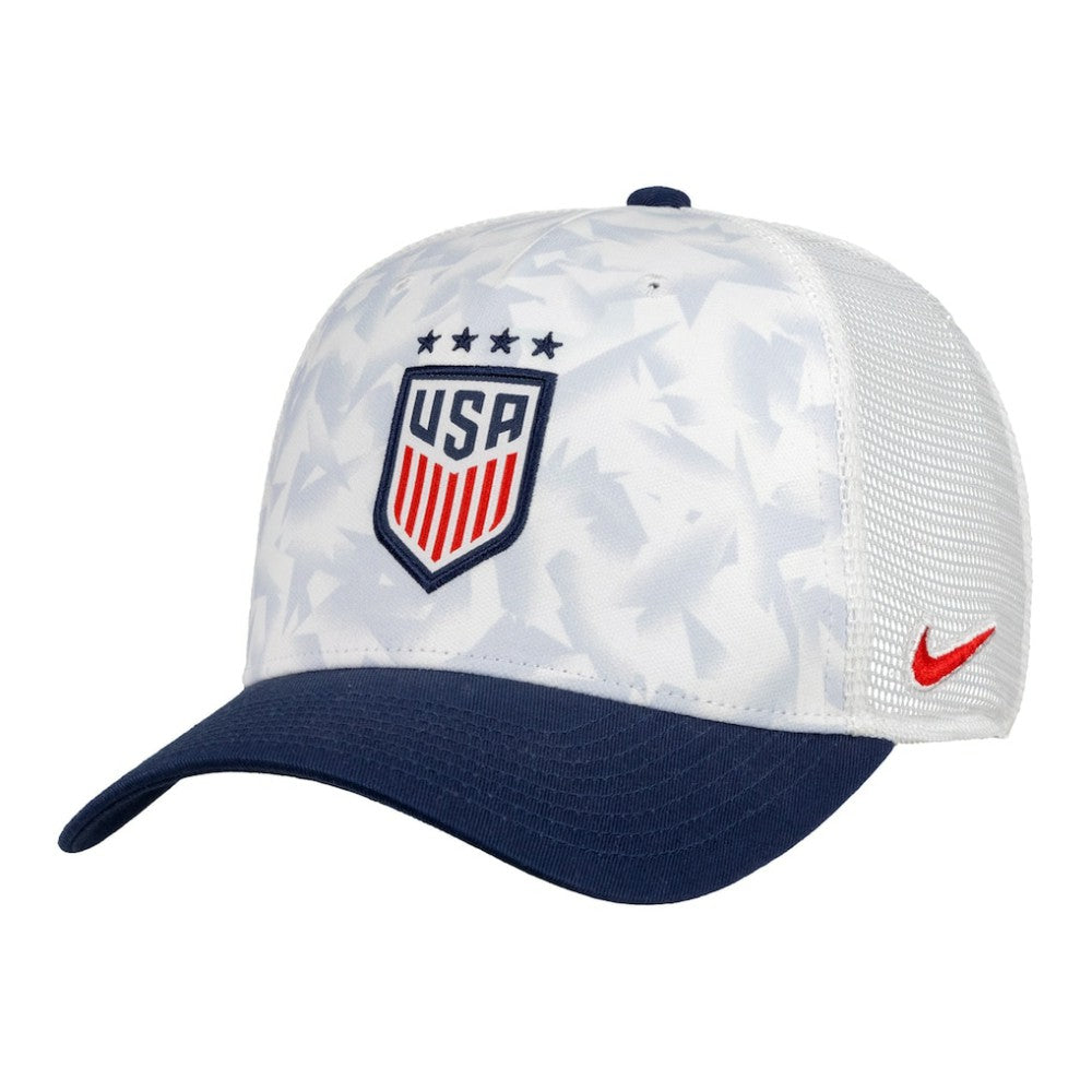 Nike USWNT Unisex Rise Printed Trucker Adjustable Hat - White