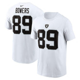 Brock Bowers Las Vegas Raiders Name & Number T-Shirt White - Nike