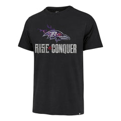 Baltimore Ravens '47 Rise and Conquer Franklin T-Shirt Black - 47 brand