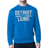 Detroit Lions Starter Mesh Look Retro Team Logo Pullover Sweatshirt Blue - NFL