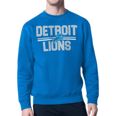 Detroit Lions Starter Mesh Look Retro Team Logo Pullover Sweatshirt Blue - NFL