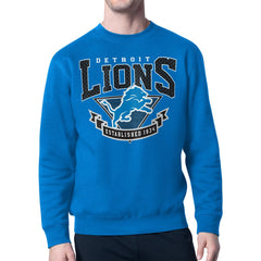 Detroit Lions Starter ‘80s Inspired Pullover Sweatshirt Blue - NFL