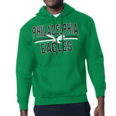 Philadelphia Eagles Starter Team Retro Logo Fleece Tri-Blend Pullover Hoodie Kelly Green - NFL