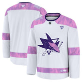 San Jose Sharks - Fanatics 2024 Hockey Fights Cancer Practice Jersey White