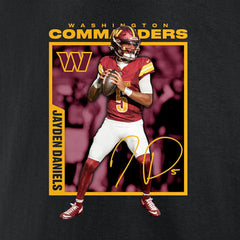 Jayden Daniels Washington Commanders Player Frame T-Shirt Black - NFL