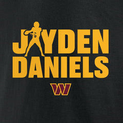 Jayden Daniels Washington Commanders Play Motion T-Shirt Black - NFL