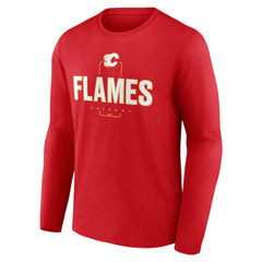 Calgary Flames - Personalized Name & Number Midfielder Long Sleeve T-Shirt Red
