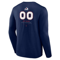 Colorado Avalanche - Personalized Name & Number Midfielder Long Sleeve T-Shirt Navy
