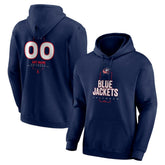 Columbus Blue Jackets - Personalized Name & Number Midfielder Pullover Hoodie Navy