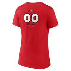 Ottawa Senators - Women's Personalized Name & Number Midfielder V-Neck T-Shirt Red