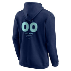 Seattle Kraken Personalized Name & Number Midfielder Pullover Hoodie Deep Sea Blue