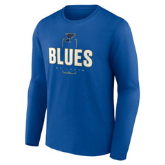 St. Louis Blues - Personalized Name & Number Midfielder Long Sleeve T-Shirt Blue