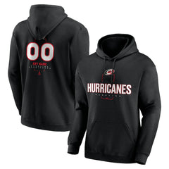 Carolina Hurricanes - Personalized Name & Number Midfielder Pullover Hoodie Black