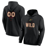 Minnesota Wild - Personalized Name & Number Midfielder Pullover Hoodie Black