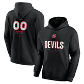 New Jersey Devils - Personalized Name & Number Midfielder Pullover Hoodie Black