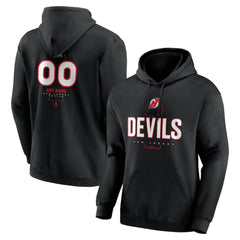 New Jersey Devils - Personalized Name & Number Midfielder Pullover Hoodie Black