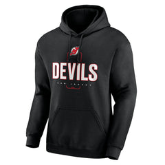 New Jersey Devils - Personalized Name & Number Midfielder Pullover Hoodie Black