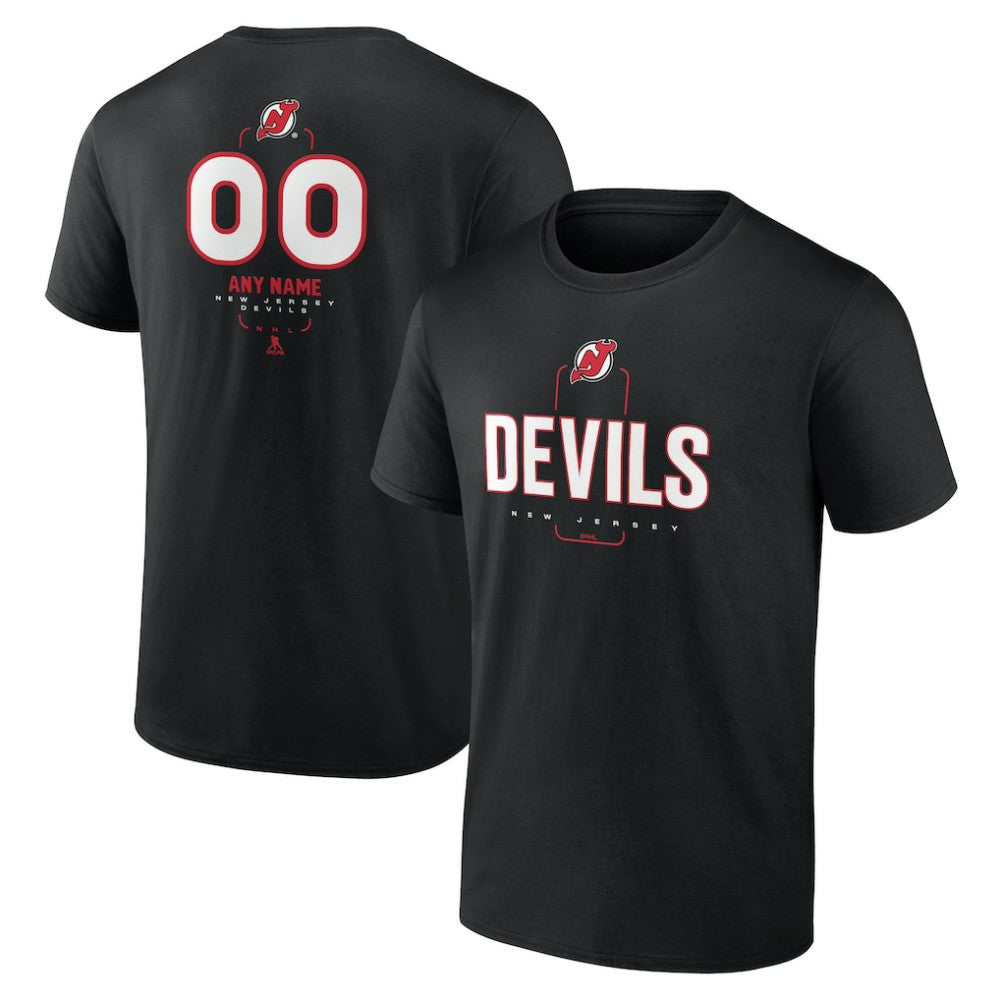 New Jersey Devils - Personalized Name & Number Midfielder T-Shirt Black