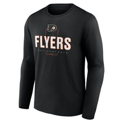 Philadelphia Flyers - Personalized Name & Number Midfielder Long Sleeve T-Shirt Black