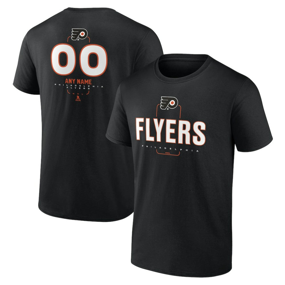 Philadelphia Flyers - Personalized Name & Number Midfielder T-Shirt Black