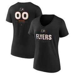 Philadelphia Flyers - Women's Personalized Name & Number Midfielder V-Neck T-Shirt Black