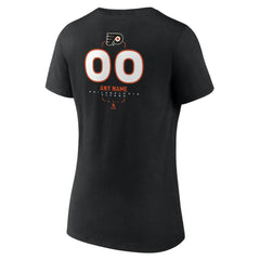 Philadelphia Flyers - Women's Personalized Name & Number Midfielder V-Neck T-Shirt Black