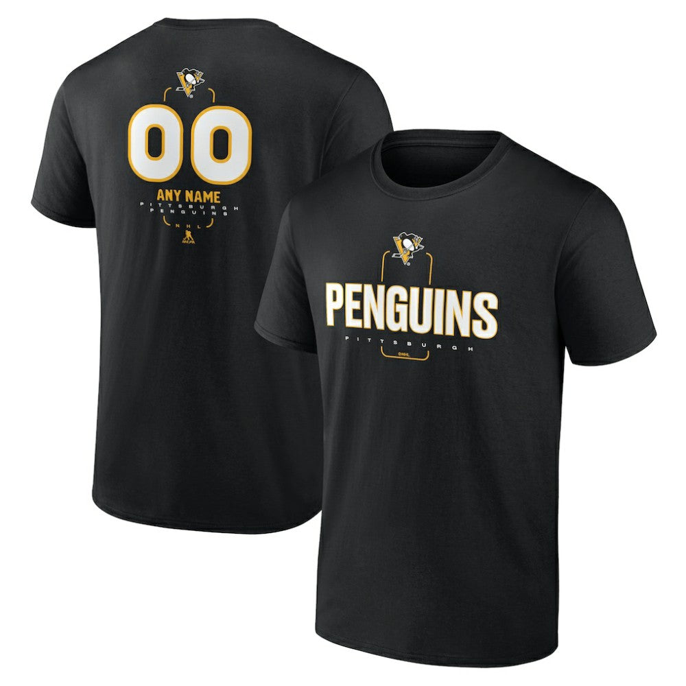 Pittsburgh Penguins Personalized Name & Number Midfielder T-Shirt Black