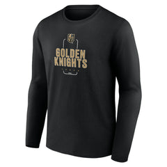 Vegas Golden Knights Personalized Name & Number Midfielder Long Sleeve T-Shirt Black