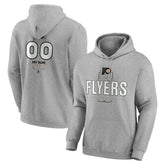 Philadelphia Flyers - Personalized Name & Number Midfielder Pullover Hoodie Gray