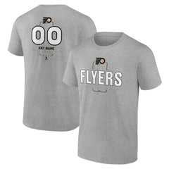 Philadelphia Flyers - Personalized Name & Number Midfielder T-Shirt Gray