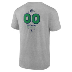 Vancouver Canucks - Personalized Name & Number Midfielder T-Shirt Gray
