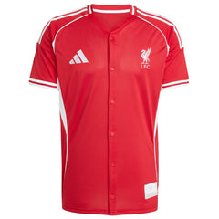 Adidas Liverpool Full-Button Baseball Jerseys - Red