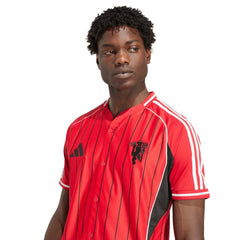 Adidas Manchester United US Pack Full-Button Baseball Jerseys - Red
