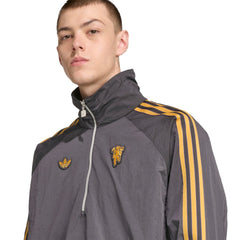 Adidas Manchester United Terrace Icons Half-Zip Jacket - Gray