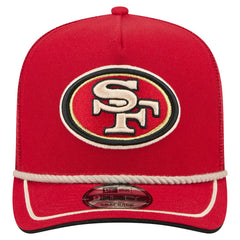 San Francisco 49ers New Era Vintage Team Rope A-Frame Trucker 9FIFTY Snapback Hat Scarlet - NFL