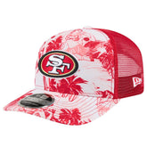 San Francisco 49ers New Era Hula 9SEVENTY Adjustable Trucker Hat Scarlet - NFL