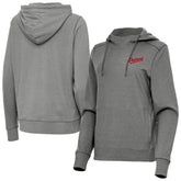 Detroit Red Wings - Antigua Women's 2025 NHL Stadium Series Justice Pullover Hoodie Heather Black