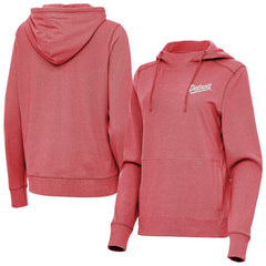Detroit Red Wings - Antigua Women's 2025 NHL Stadium Series Justice Pullover Hoodie Heather Red