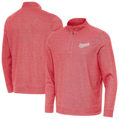 Detroit Red Wings - Antigua 2025 NHL Stadium Series Subtle Quarter-Zip Top Heather Red