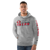 San Francisco 49ers Starter Vintage Pullover Hoodie Heather Gray - NFL